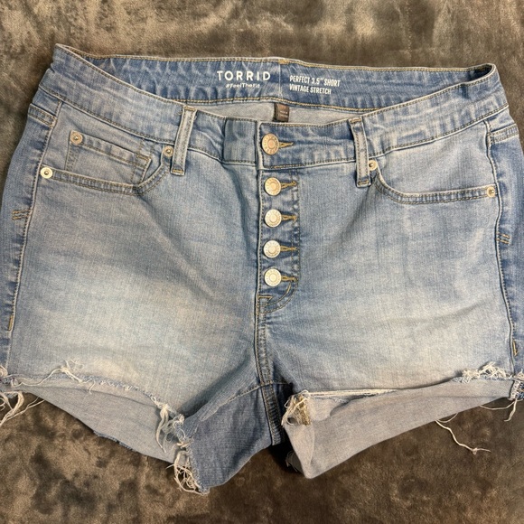 torrid Pants - Torrid Blue Jean Shorts with Rolled Hems